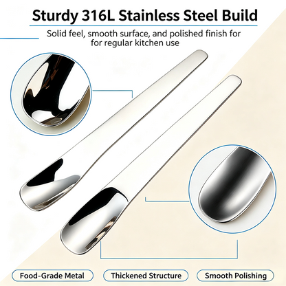 316L Stainless Steel Dessert Spade Spoon, Mirror Polished Thick Multi‑Purpose Spoon🥄