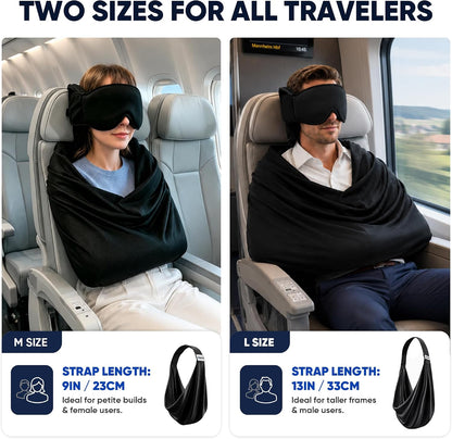 3-in-1 Airplane Sleep Support System - Carry On-Friendly Travel Bedding Accessory Set 💤
