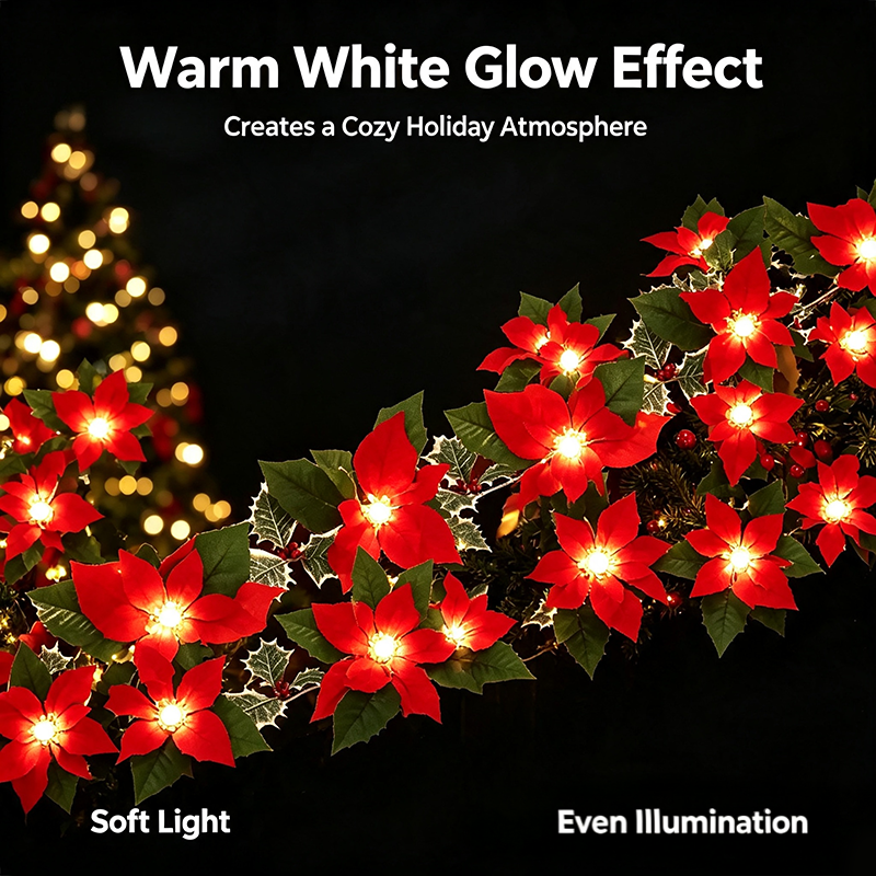 Christmas LED Garland String Lights – Festive Home Decor and Merry Christmas Ornament 🎄