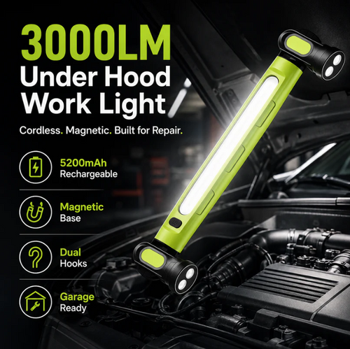 Magnetic Under Hood Work Light | 3000LM Rechargeable LED Bar🔦
