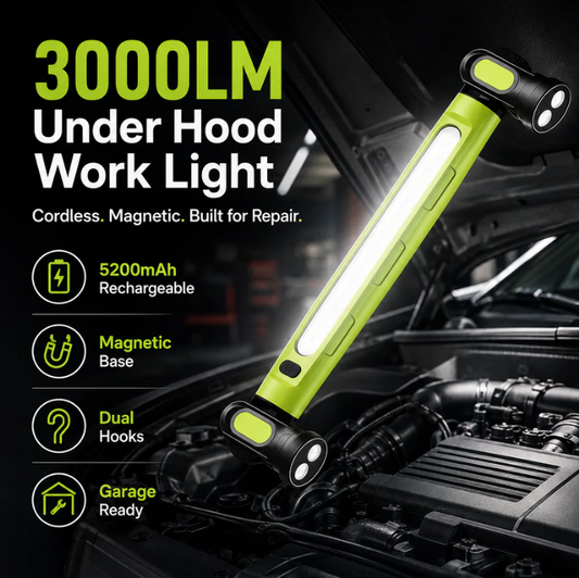 Magnetic Under Hood Work Light | 3000LM Rechargeable LED Bar🔦