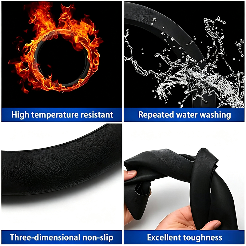 Universal Silicone Steering Wheel Cover, Non‑Slip Soft Grip All Season Car Steering Wheel Protector 🚗