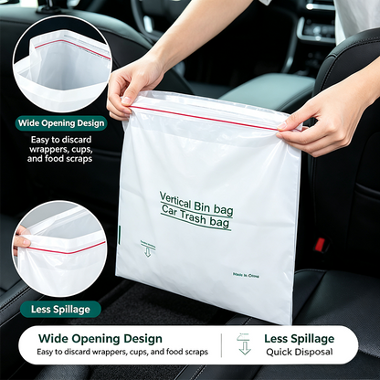 20 Counts Car Trash Bag, Self-Adhesive Vertical Disposable Cleaning Bag 🗑️