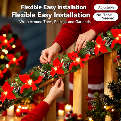 Christmas LED Garland String Lights – Festive Home Decor and Merry Christmas Ornament 🎄