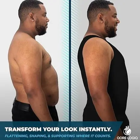 QORE LOGIQ Men's Plus Size — Seamless Tummy-Tucking Shaper✨