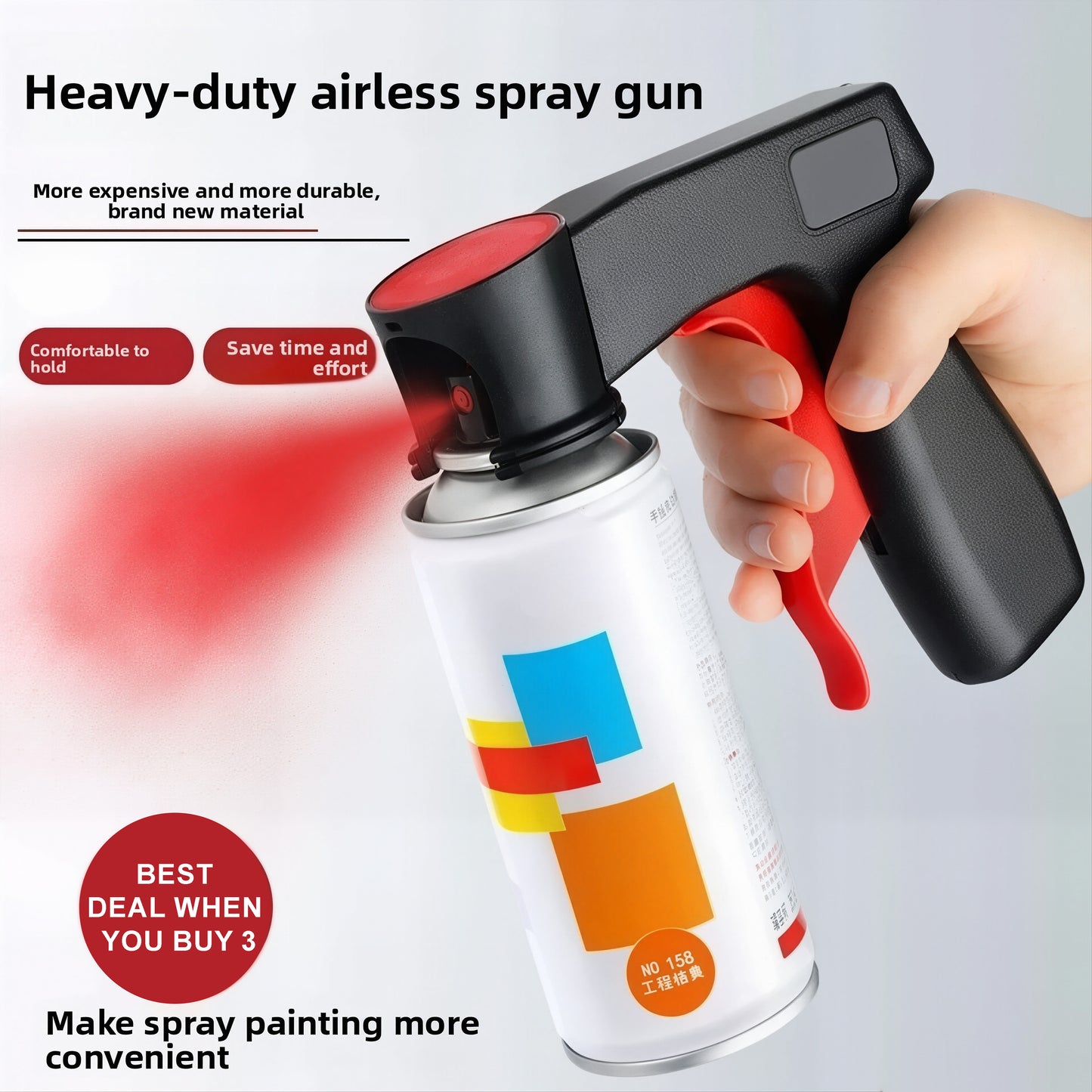 Ergonomic Aerosol Spray Can Trigger Handle - Durable Grip, One-Hand Use