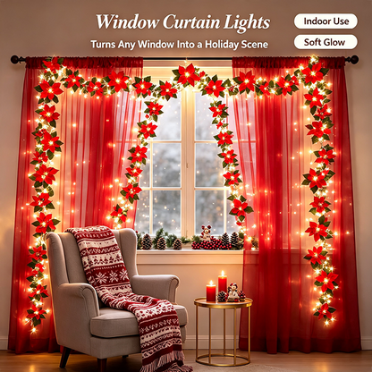 Christmas LED Garland String Lights – Festive Home Decor and Merry Christmas Ornament 🎄