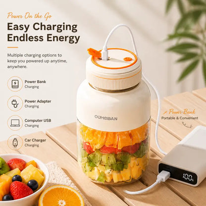 Portable Household Appliances Juicer, 1300ml Large Capacity USB Rechargeable Juice Blender Cup🍹