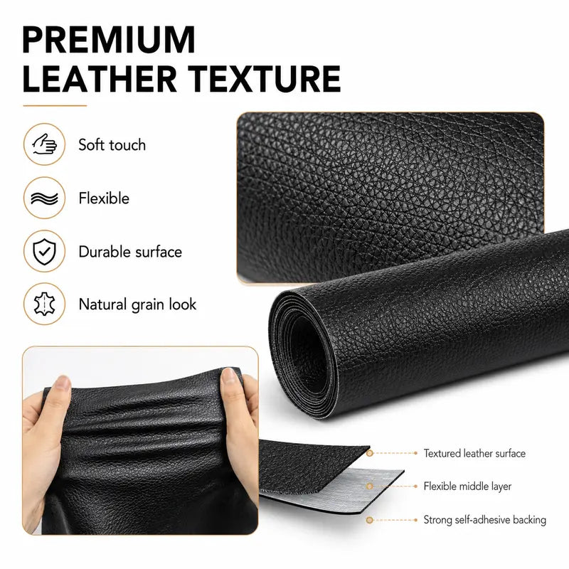 20*54 Inch Self-Adhesive Leather Sticker Patch Cuttable Sofa Repair ✨