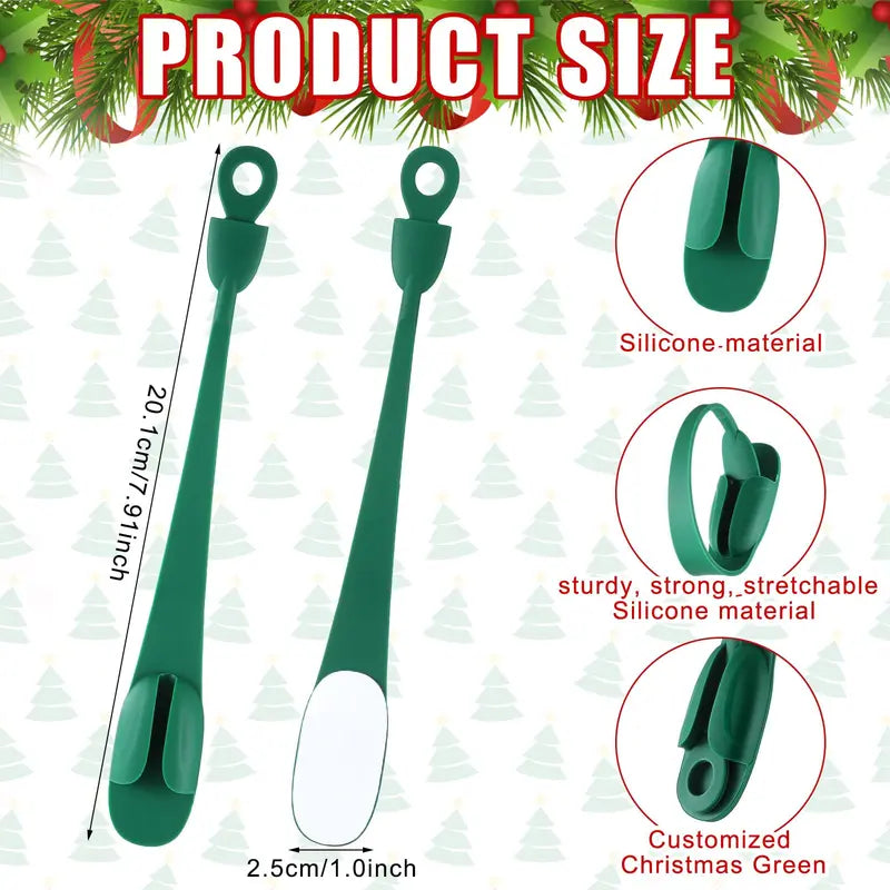 6Pcs Reusable Silicone Adhesive Christmas Garland Hooks 🎄