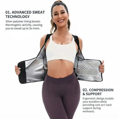 Women's Zip‑Up Compression Shapewear Vest - Athletic Active Tops with Built✨