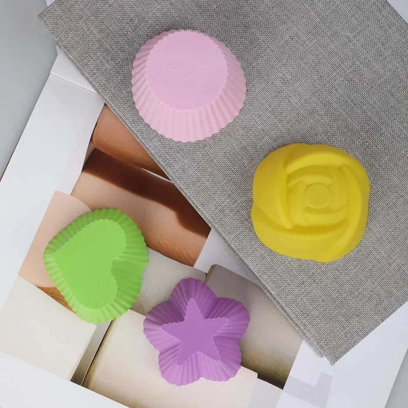 24pcs 2.75in Food-Grade Flexible Silicone Baking Cups - Nonstick Pumpkin Cake Molds ✨