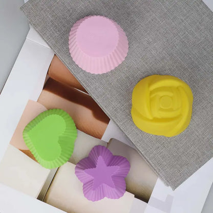 24pcs 2.75in Food-Grade Flexible Silicone Baking Cups - Nonstick Pumpkin Cake Molds ✨