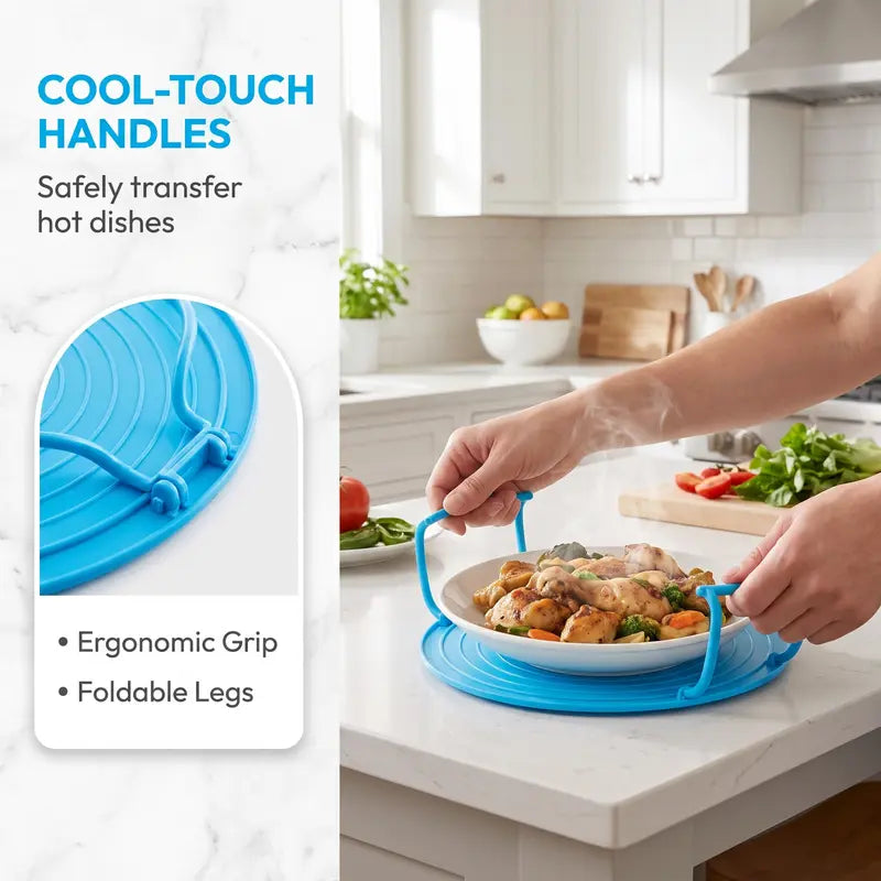 Microwave Multipurpose 4 in 1 Tray Stand Rack Splatter Guard Carry Tray Stacking Shelf 🥣