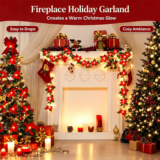 Christmas LED Garland String Lights – Festive Home Decor and Merry Christmas Ornament 🎄
