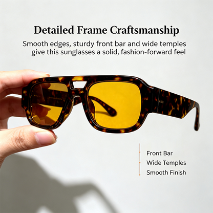 Stylish Aviator Sunglasses for Men and Women, Trendy Rectangle, Fashionable Design🕶️
