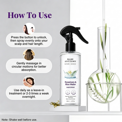 Rosemary Water with Rice Water-Smooth and Silky Hair🌿
