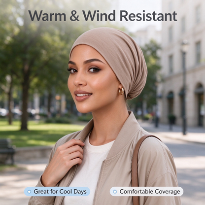Humwam 3-Pack Women's Solid Jersey Hijab Flat Top Cap 🧕