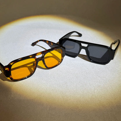 Stylish Aviator Sunglasses for Men and Women, Trendy Rectangle, Fashionable Design🕶️