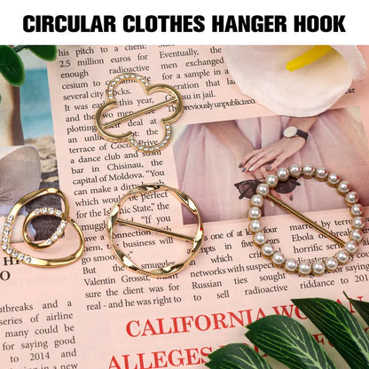 4 Counts Women's Fashion Metal Shirt Clips, Shape-Including Round and Heart Designs 🧷