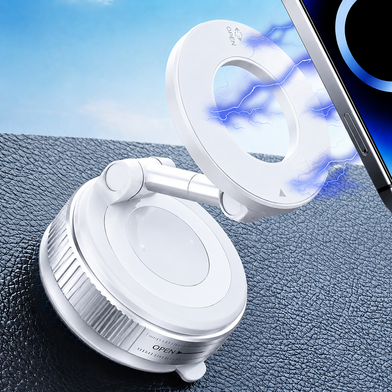Universal Magnetic Phone Mount with Strong Vacuum Suction🧲🚗