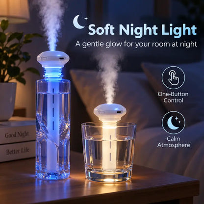 Mini USB Cool Mist Portable Donut Humidifier, Unlimited Water Tank Small Desktop Mist Maker 💧