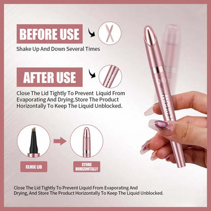 Waterproof Micro‑Fork Eyebrow Pencil, Long‑Lasting Brow Pen 💧✨