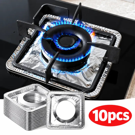 10 Pcs Disposable Stove Burner Protector, Aluminum Foil Stove Burner Protector 🔥
