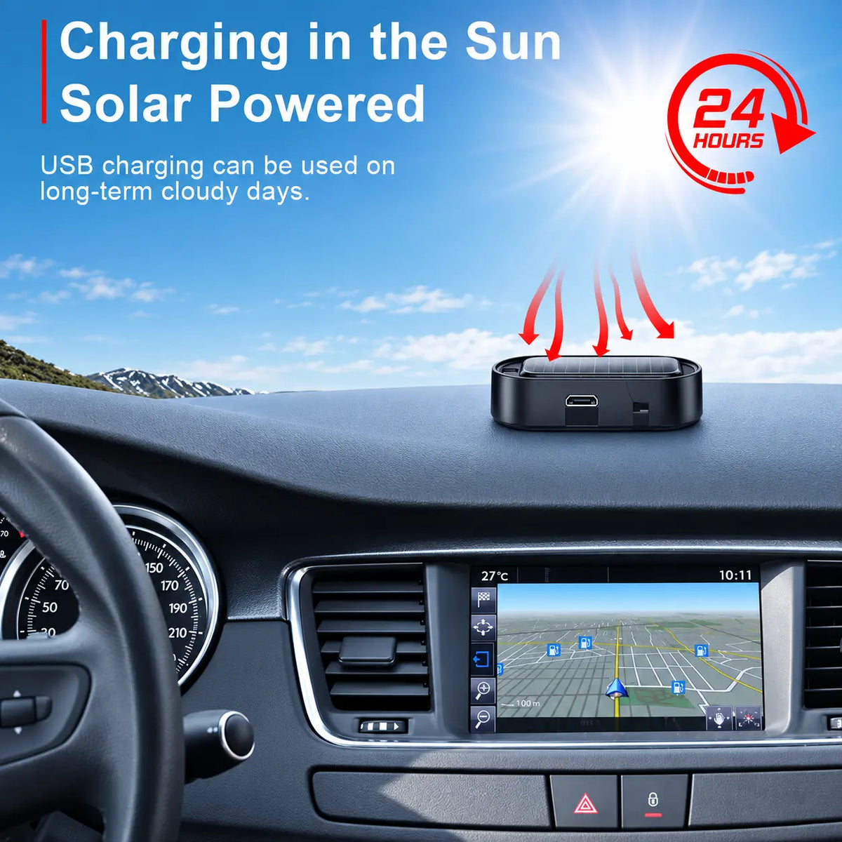 2PCS Solar Powered Fake Car Alarm Light, Auto Light Sensor LED Simulated Security Warning Flashing Light🚨