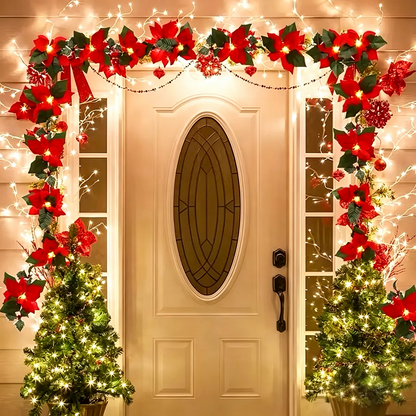 Christmas LED Garland String Lights – Festive Home Decor and Merry Christmas Ornament 🎄