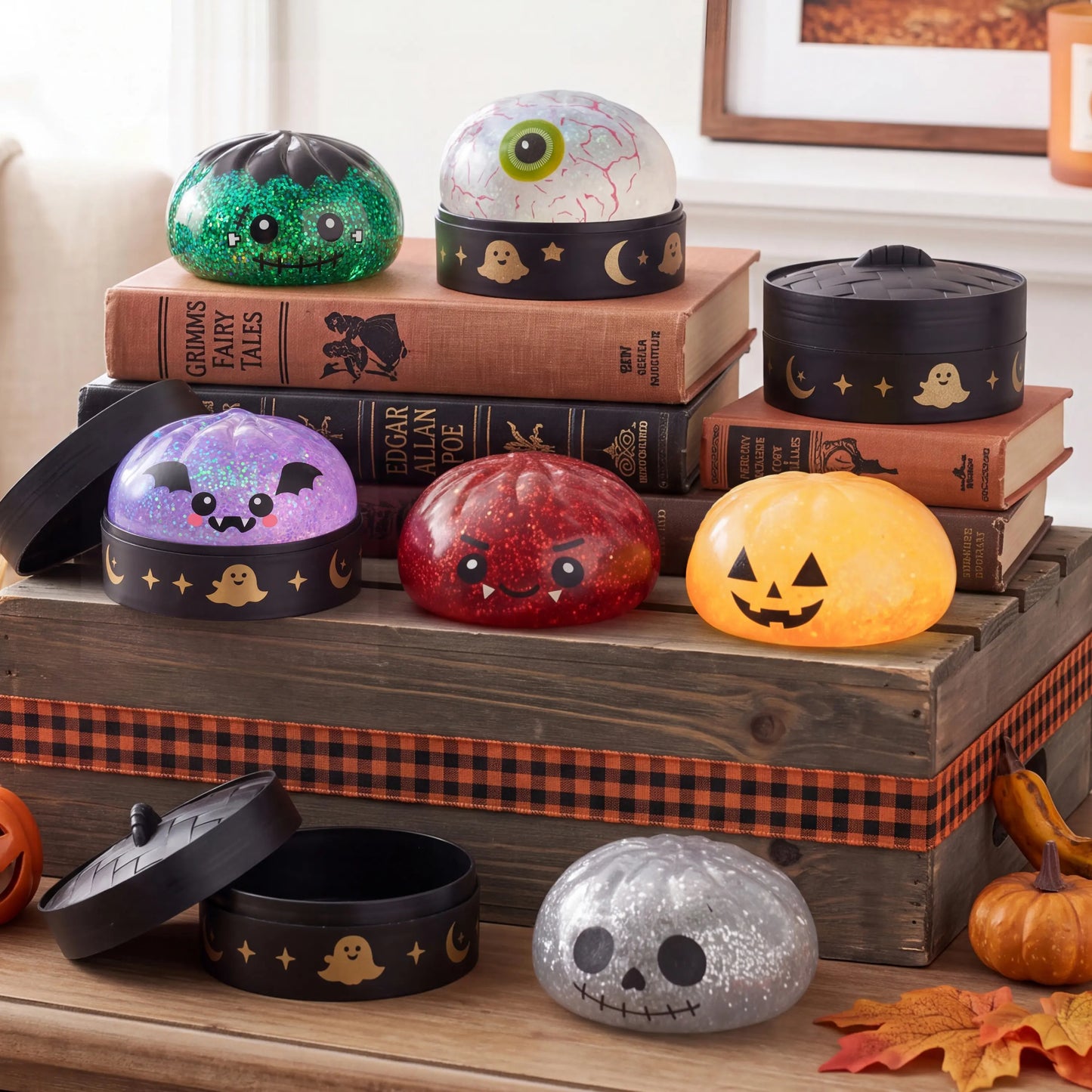 Halloween Dumpling Stress Relief Toys,Slow‑rebound maltose squishy toys🎃