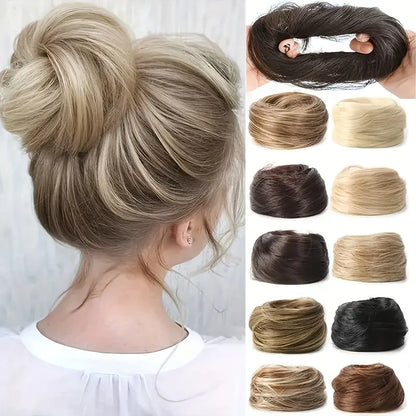 Synthetic Messy Bun Hair Piece for Women, Curly Updo Scrunchie Extension for Instant Volume and a High Crown💇‍♀️