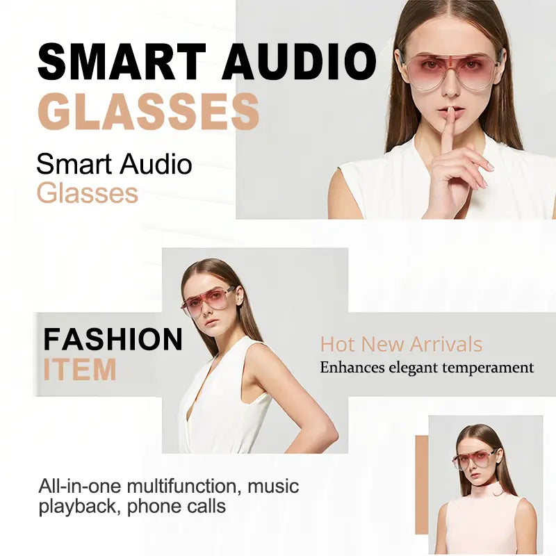🕶️Bluetooth Smart Glasses, Wireless Open Ear Audio Sunglasses