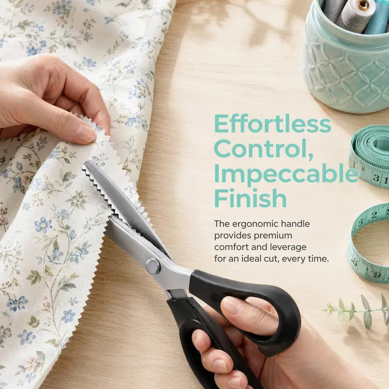 Stainless Steel Zig Zag Scissors with Serrated Teeth - Perfect for DIY Crafts✂️