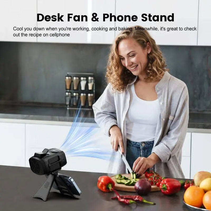 Waist Rechargeable Portable Fan with Stand🎁