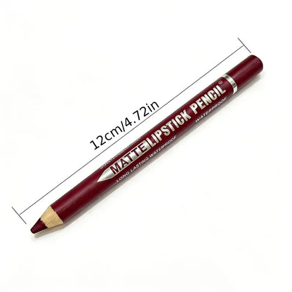 12Pcs Matte Lip Liner With Sharpener Set Waterproof Smudgeproof Precise Contour Lipstick Pens 🖌️