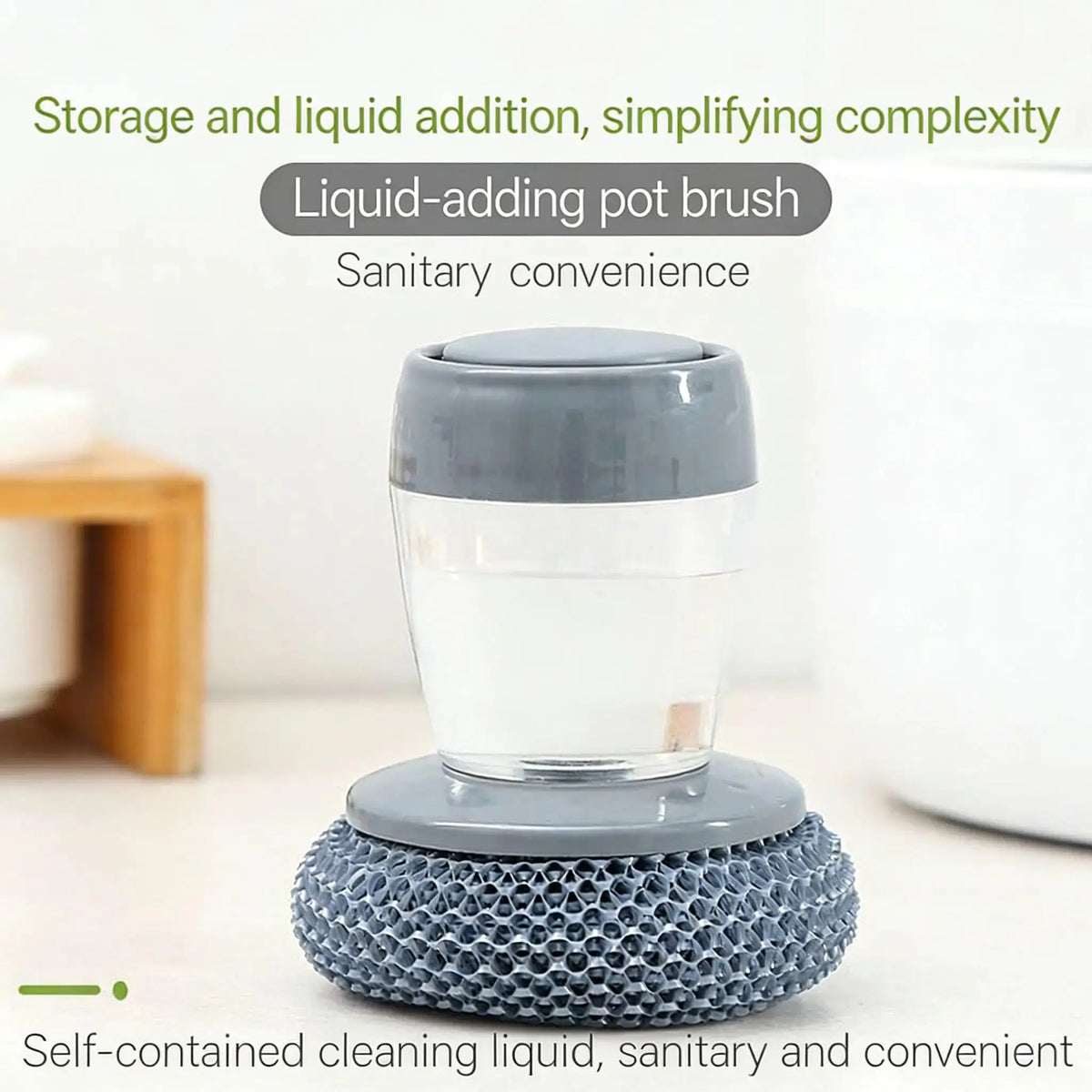 Plastic Auto-Dispense Dish Brush - Multifunctional Pot Scrubber🧼