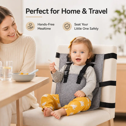 Portable Baby Seat Harness for Dining Chairs, Foldable Toddler Safety Seat with Adjustable Shoulder Straps 🪑