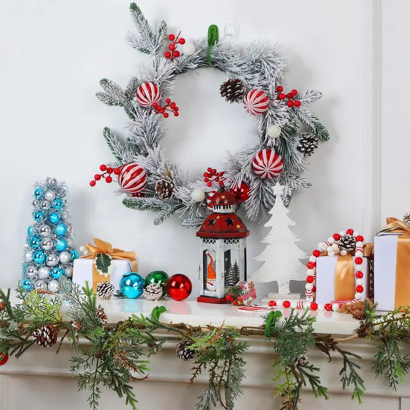 6Pcs Reusable Silicone Adhesive Christmas Garland Hooks 🎄