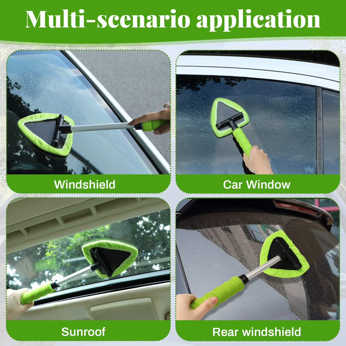 9PCS Car Window Cleaner Kit Extendable Handle Windshield Cleaning Tool 🚗