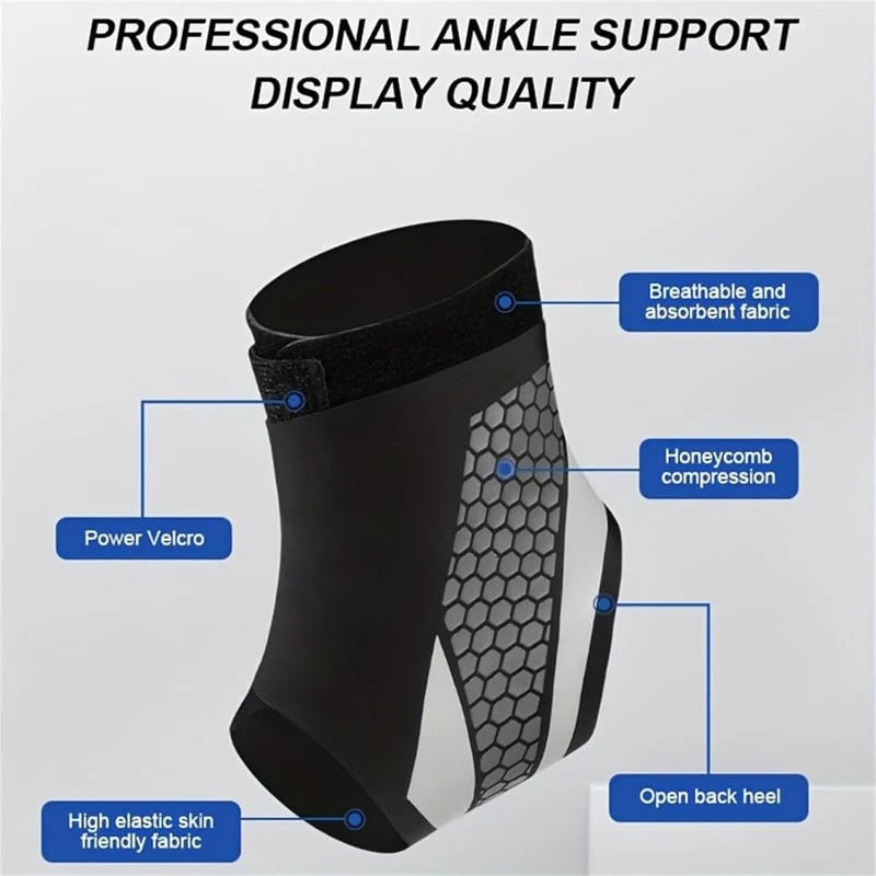Adjustable Compression Ankle Support Brace, Honeycomb Breathable Ankle Stabilizer🦶