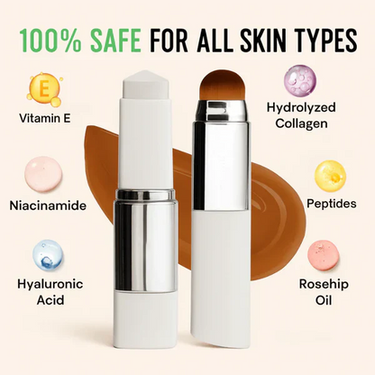 Dual-Ended Color Matching Foundation Stick with Built-In Blending Brush🤍