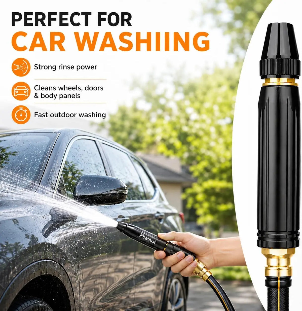 🔫Home High-pressure Car Wash Water Gun with Booster Nozzle