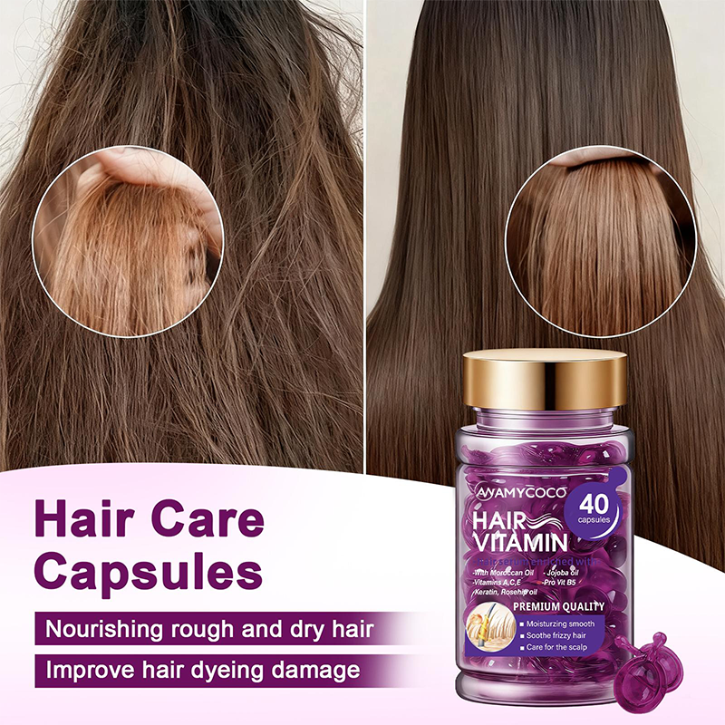 Hair Vitamin Capsules Infused with Argan Oil for Perm & Color Treated Hair💜