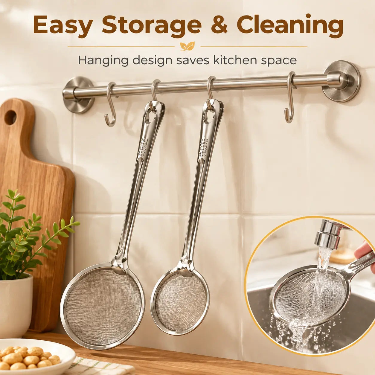 2‑in‑1 Oil‑Frying Filter Clip, Kitchen Food Strainer Tongs for Fried Food 🍳
