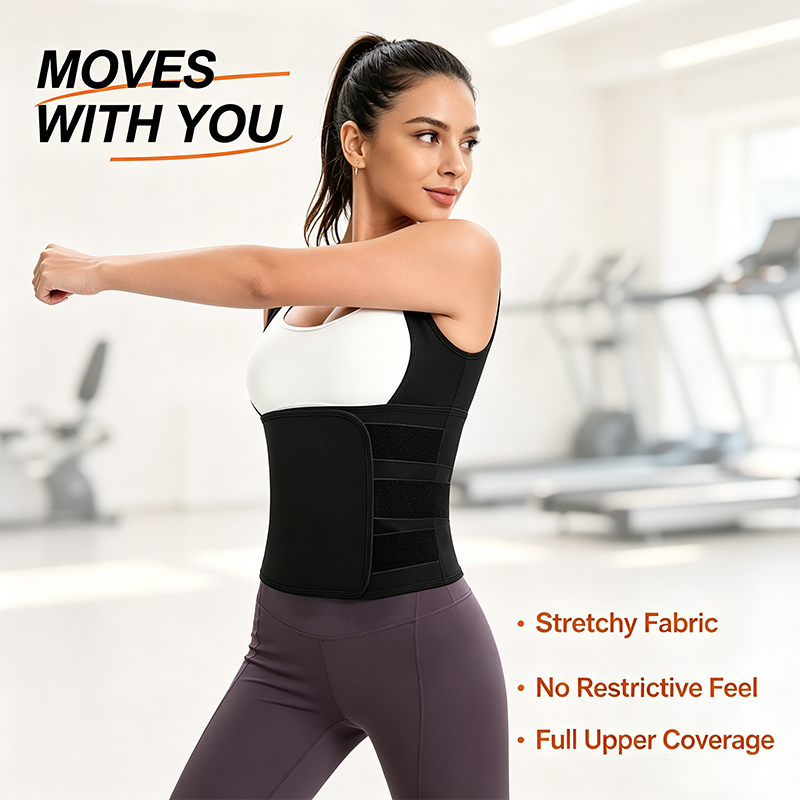 Women's Zip‑Up Compression Shapewear Vest - Athletic Active Tops with Built✨