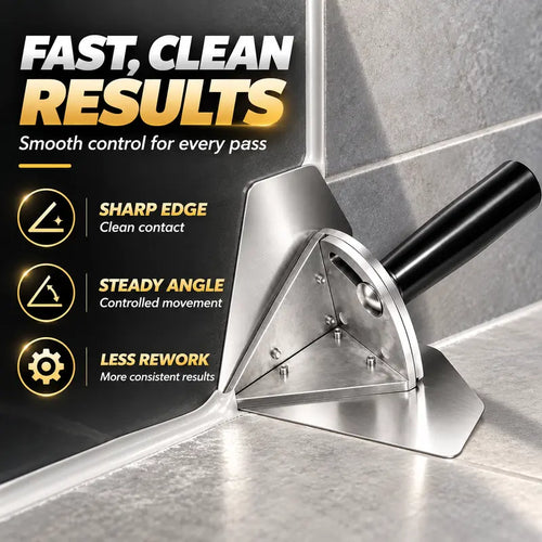 Interior Corner Finishing Trowel Stainless Steel, Silver Shaped Finishing Tool 🛠️