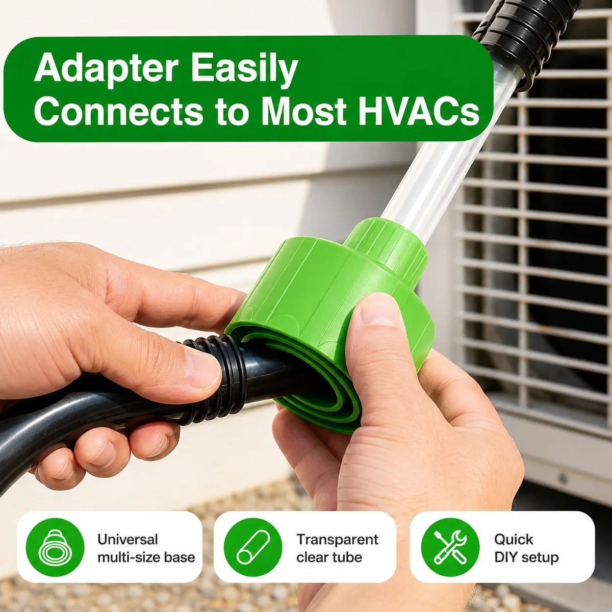 Universal AC Drain Line Cleaner Adapter, Wet/Dry Vacuum Attachment🪛