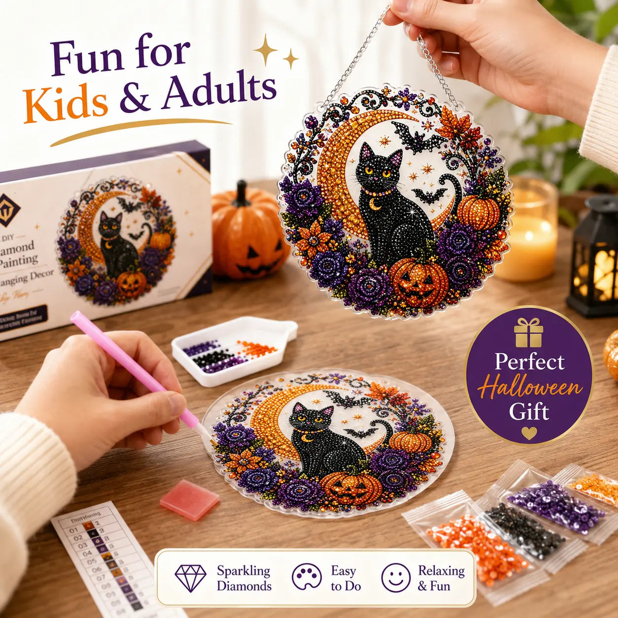 Halloween Diamond Painting Hanging Ornament Kit🎃