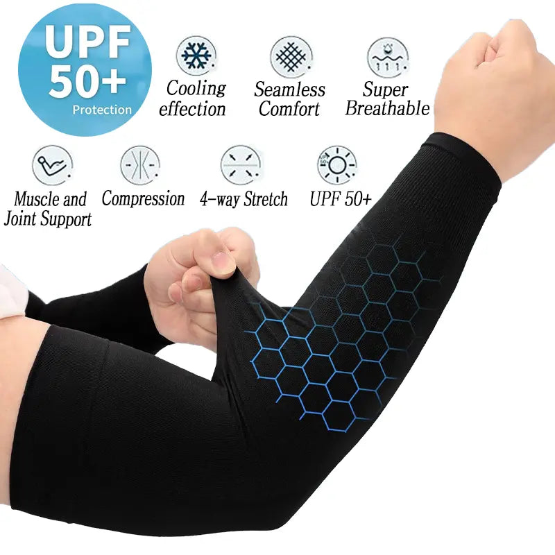 UPF50+ Cooling UV Arm Sleeves for Men Women Youth, Football Sun Covers☀️